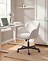 Schreibtischstuhl BELMAR Stoff Cremeweiß
