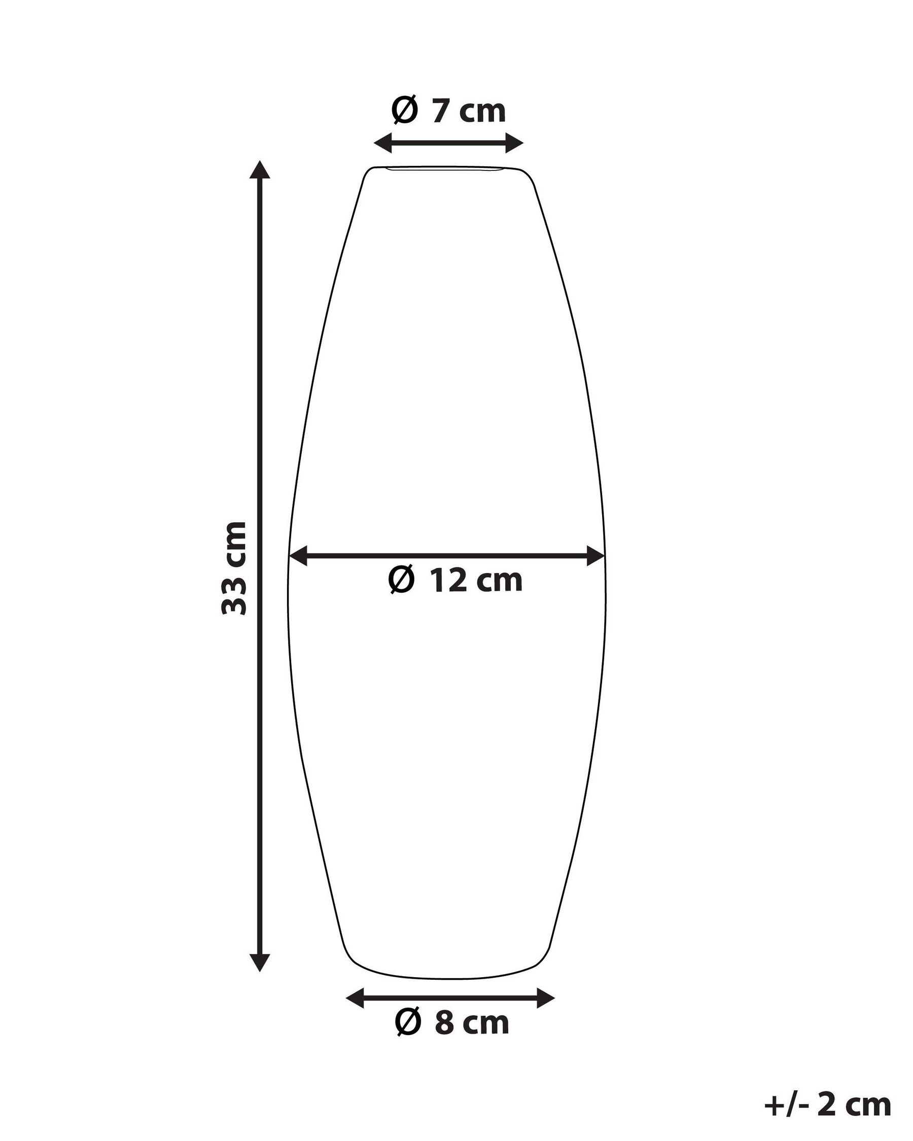 Dekovase ARPAD 33 cm Steinzeug Silber_733680