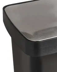 Double Pedal Waste Bin 60 L ECOSORT Metal Black_992826