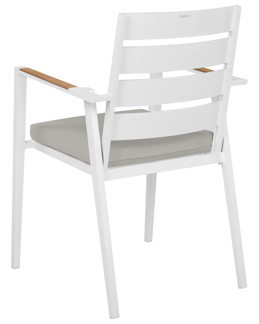 Set mit 4 Stühlen und Sitzkissen TAVIANO Metall Grau_922730