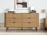 Kommode mit 6 Schubladen BRADLEY Braun_900760