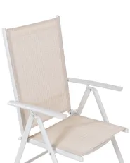 Gartenstuhl 6er Set CATANIA Metall Beige_884055
