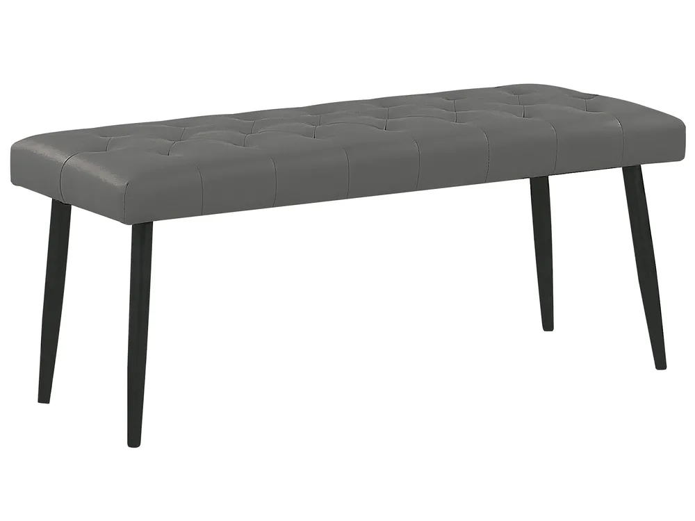 Posteljni komplet Umjetna koža ESSONNE 160 x 200 cm Sivi_789193