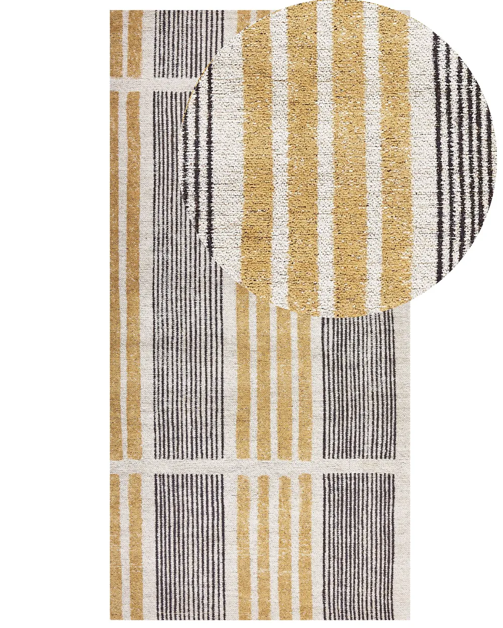 Teppich KATRA Beige 80 x 150 cm Baumwolle