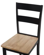 Esszimmerstuhl 2er Set GEORGIA Holz Schwarz_735878