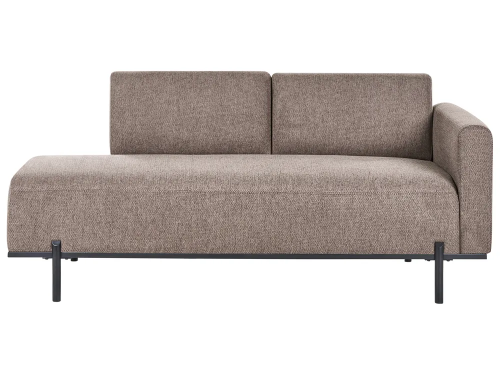 Chaiselongue SAVASSE Kunstleinen Hellbraun