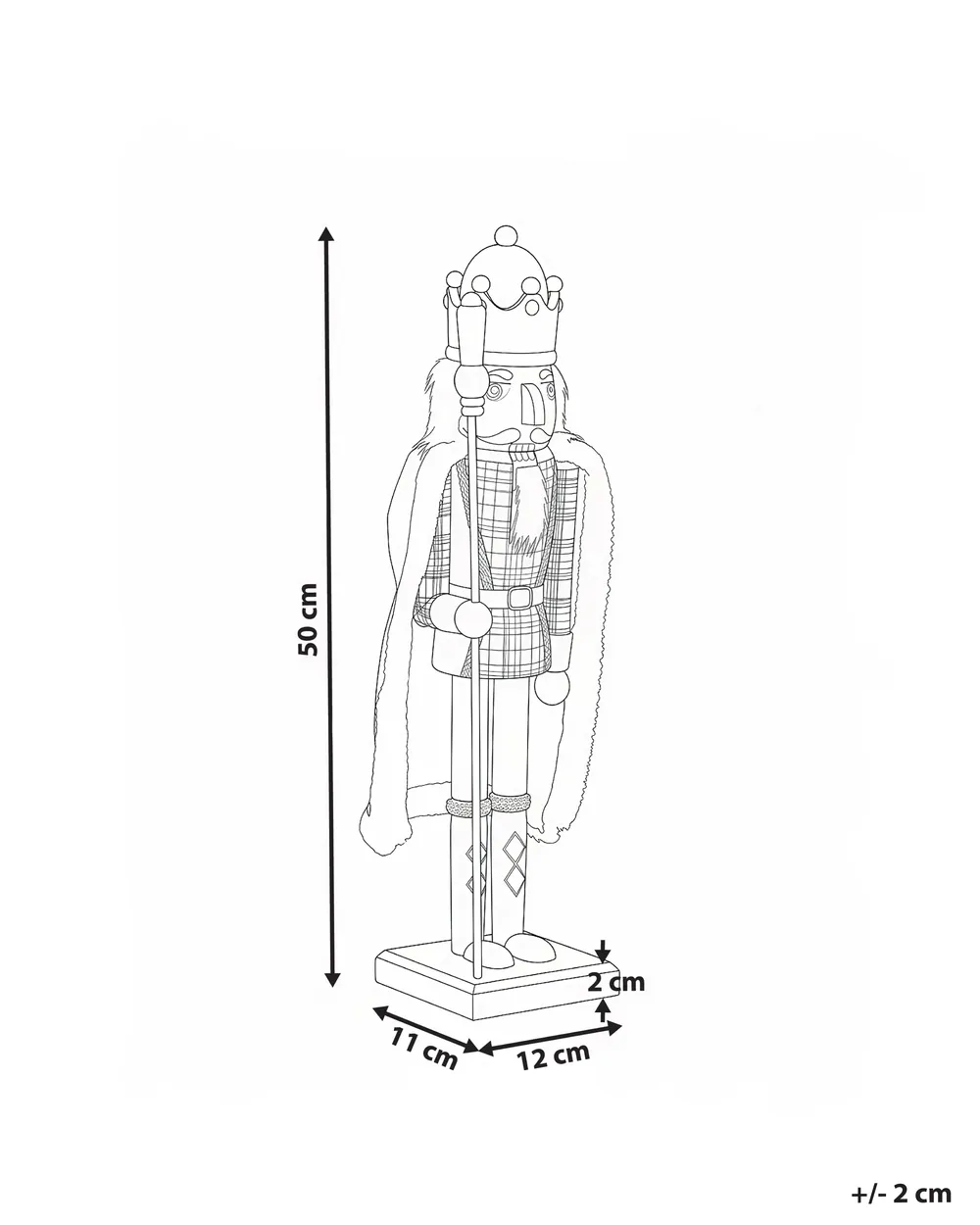 Figurine HALLSJON 50 cm Nutcracker Red/ Green_1027214