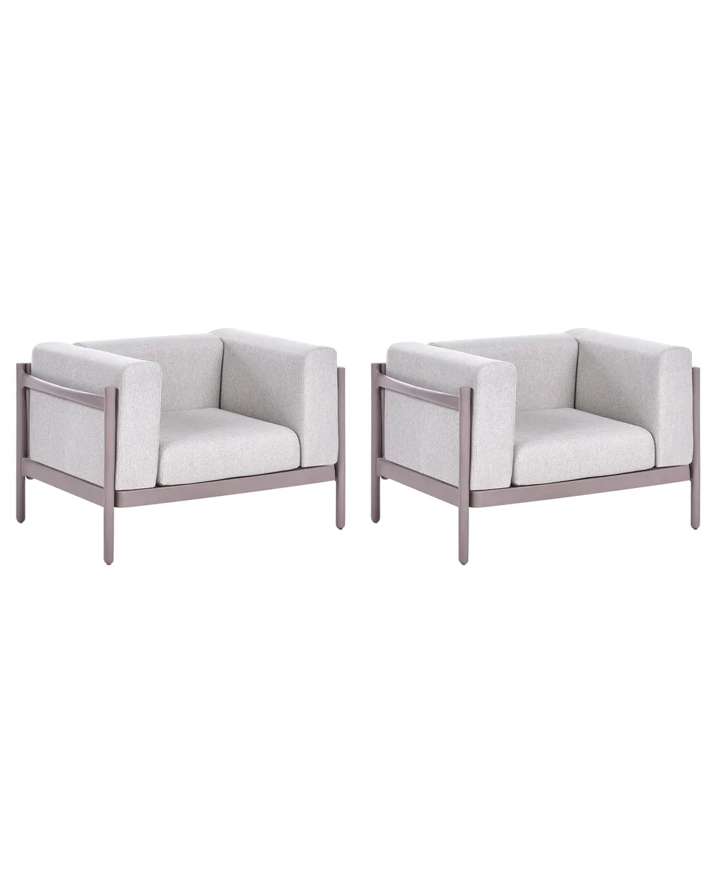 Gartensessel 2er Set FERRETTI Taupe