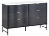 Kommode mit 6 Schubladen GLASTONBURY Marmor Optik / Schwarz
