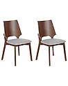 Esszimmerstuhl 2er Set ABEE Braun / Grau