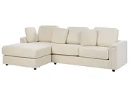 Ecksofa 4-Sitzer KOHLO Stoff Hellbeige rechtsseitig_944965