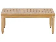 Lounge Set mit Tisch 4-Sitzer CREMONA Akazienholz Hellbraun / Cremeweiß linksseitig_775955