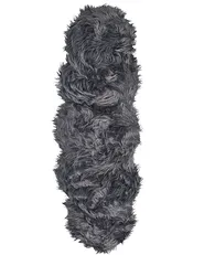 Kunstfellteppich MAMUNGARI Dunkelgrau 60 x 180 cm_822120