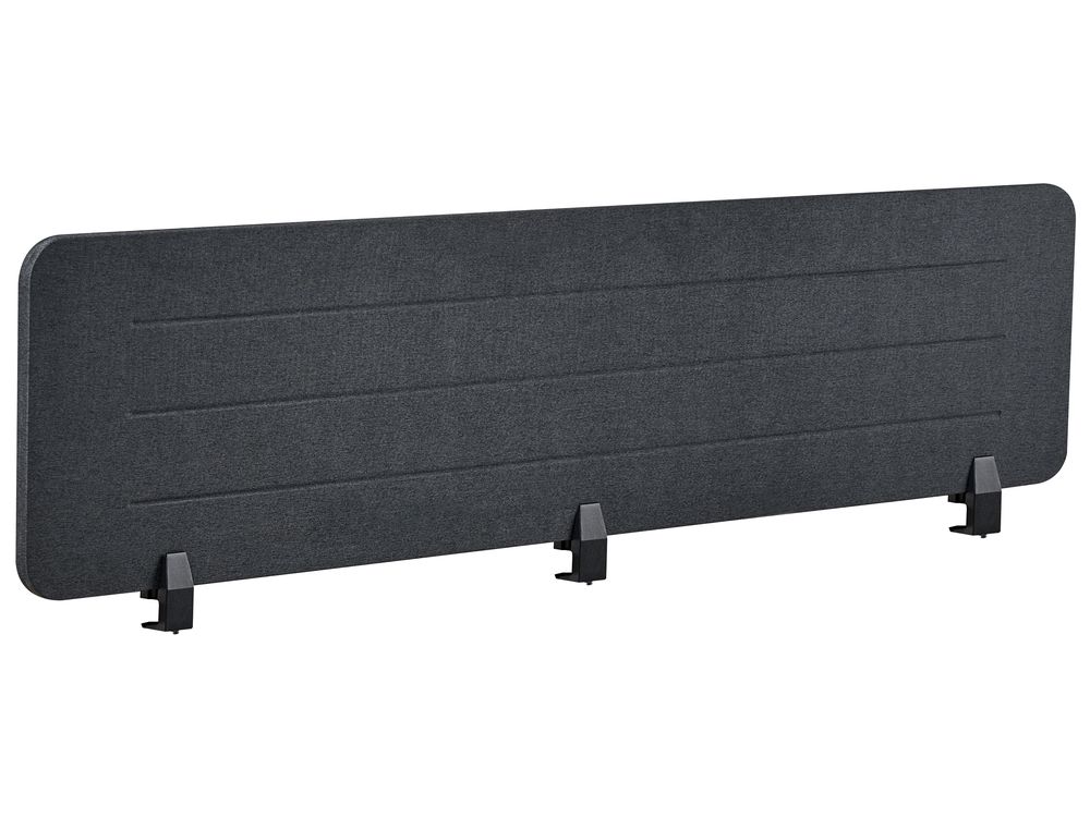 Desk Screen ZIGGY 180 x 40 cm Dark Grey