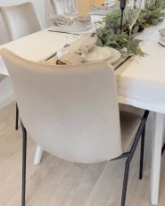 Set of 2 Dining Chairs JEFFERSON Velvet Taupe_1172433