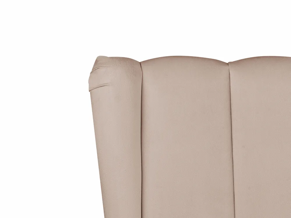 Bett mit Lattenrost Samtstoff MIRIBEL 180 x 200 cm Taupe_870592