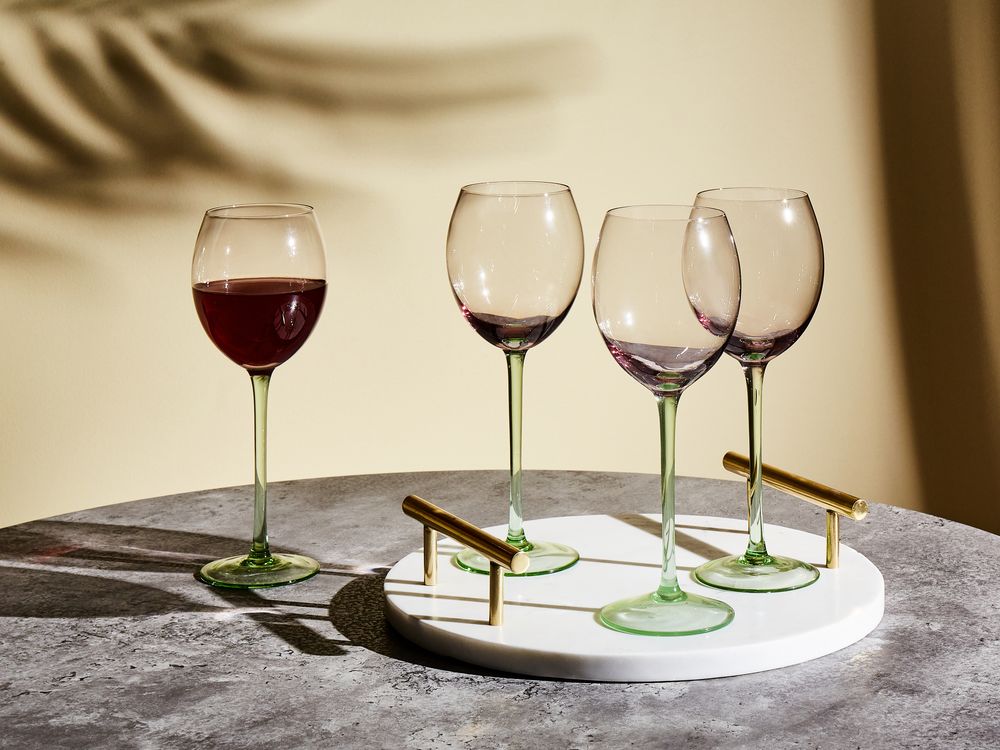 Set van 4 wijnglazen DIOPSIDE 360 ml Roze