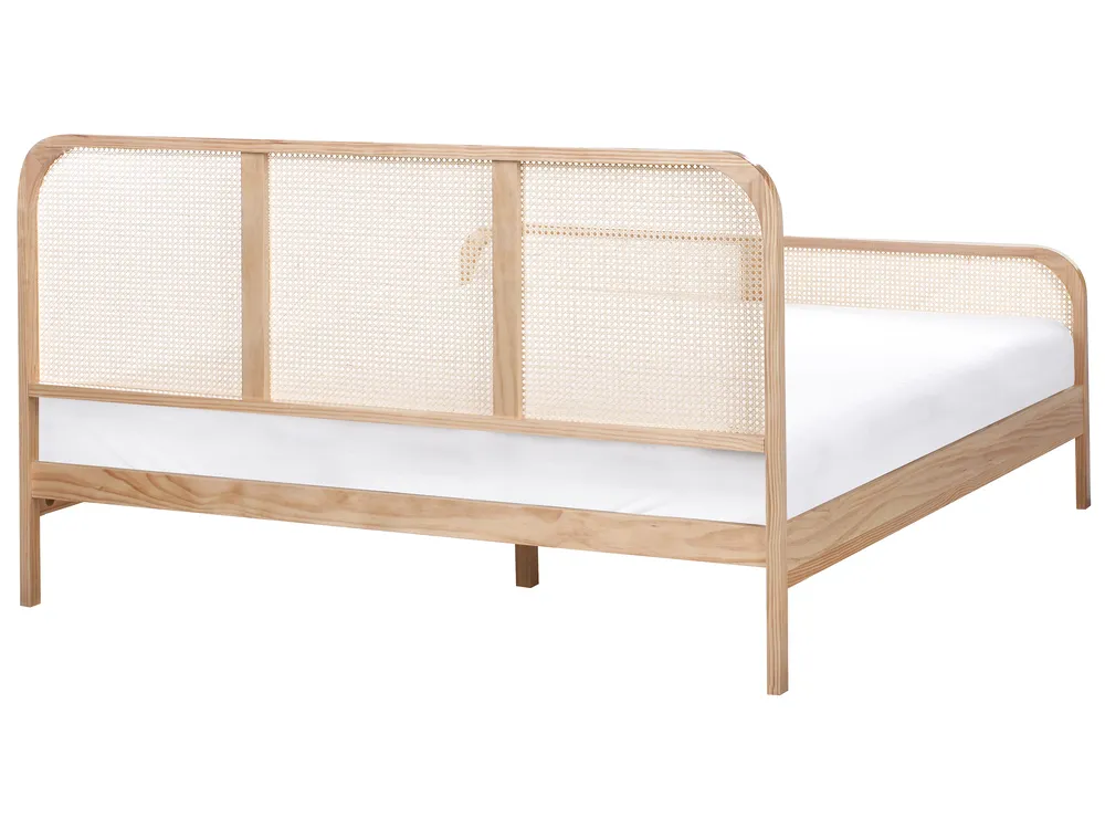 Bed Pine Wood GONFARON 180 x 200 cm (EU Super King) Light Brown_977124