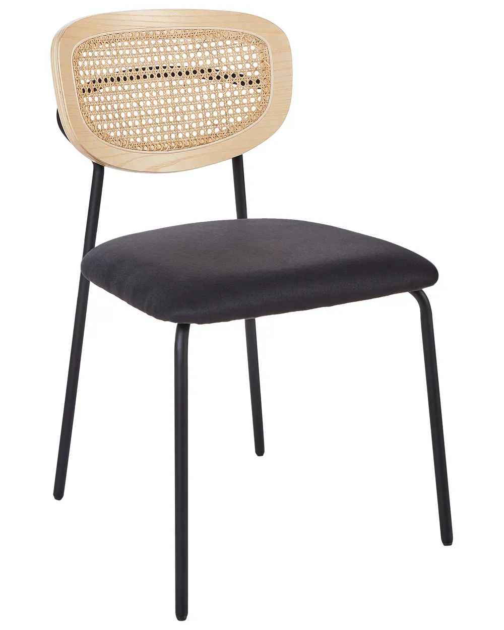 Esszimmerstuhl 2er Set MAYETTA Rattan Schwarz_931881
