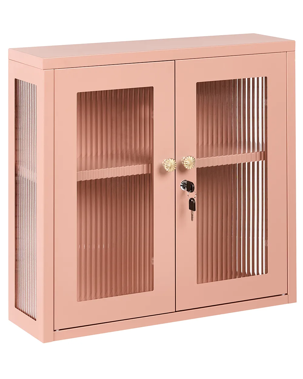 Wandschrank HARLYN 60 cm Metall Pfirsichrosa
