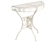 Outdoor Bistrotisch YAVIZA 80 cm 36 cm Metall Hellbeige_1001762