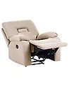 Recliner Chair BERGEN with Footrest Fabric Beige