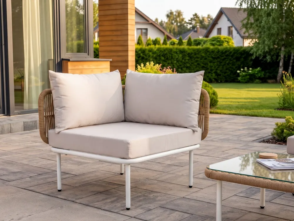 Garten-Eckmodul BAUCINA Hellbeige