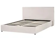 Ottoman Bed LAVAUR Velvet Off-White 160 x 200 cm (EU King Size)_870931