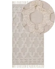 Rug SULUOVA Beige 80 x 150 cm Cotton_819051