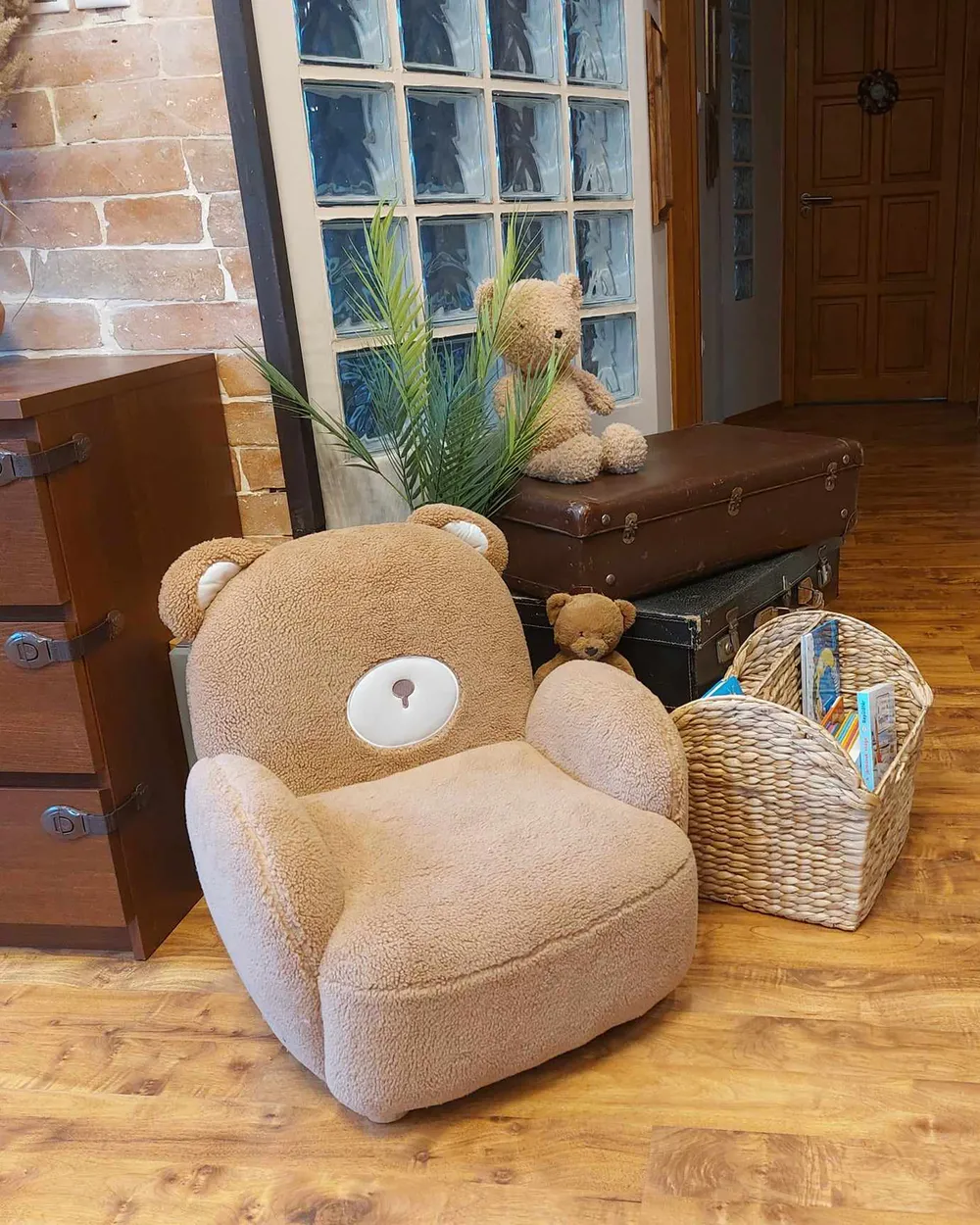 Kindersessel Teddybär BOO Bouclé Braun_915661