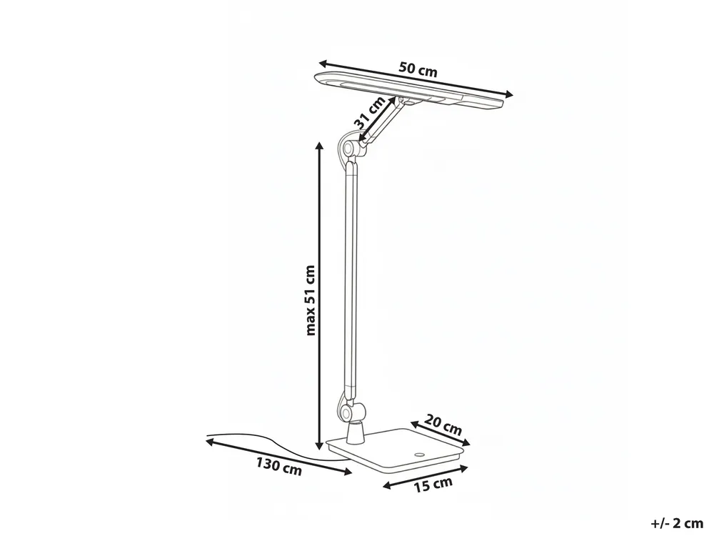 LED Schreibtischlampe SERPENS mit Dimmer Silber_1019262