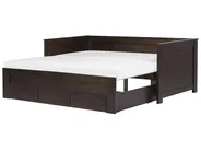 Bett mit Schubladen Holz CAHORS 90 x 200 cm Dunkelbraun_742440