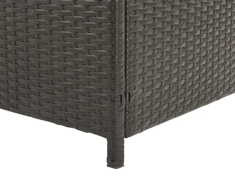 Aufbewahrungsbox MODENA 126 cm 46 cm Polyrattan Braun_776497