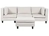 Modular Sofa 3 Seater UNSTAD with Ottoman Fabric Light Beige