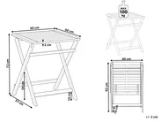 Outdoor Beistelltisch PARAGGI 60 cm 60 cm zertifiziertes Akazienholz Braun_928488