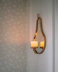 Wandkerzenhalter BAZARNES 45 cm Metall Gold_1048122