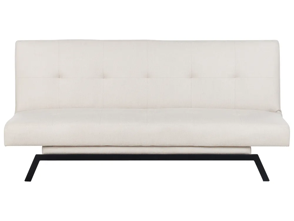 Schlafsofa 3-Sitzer LEEDS Stoff Weiß