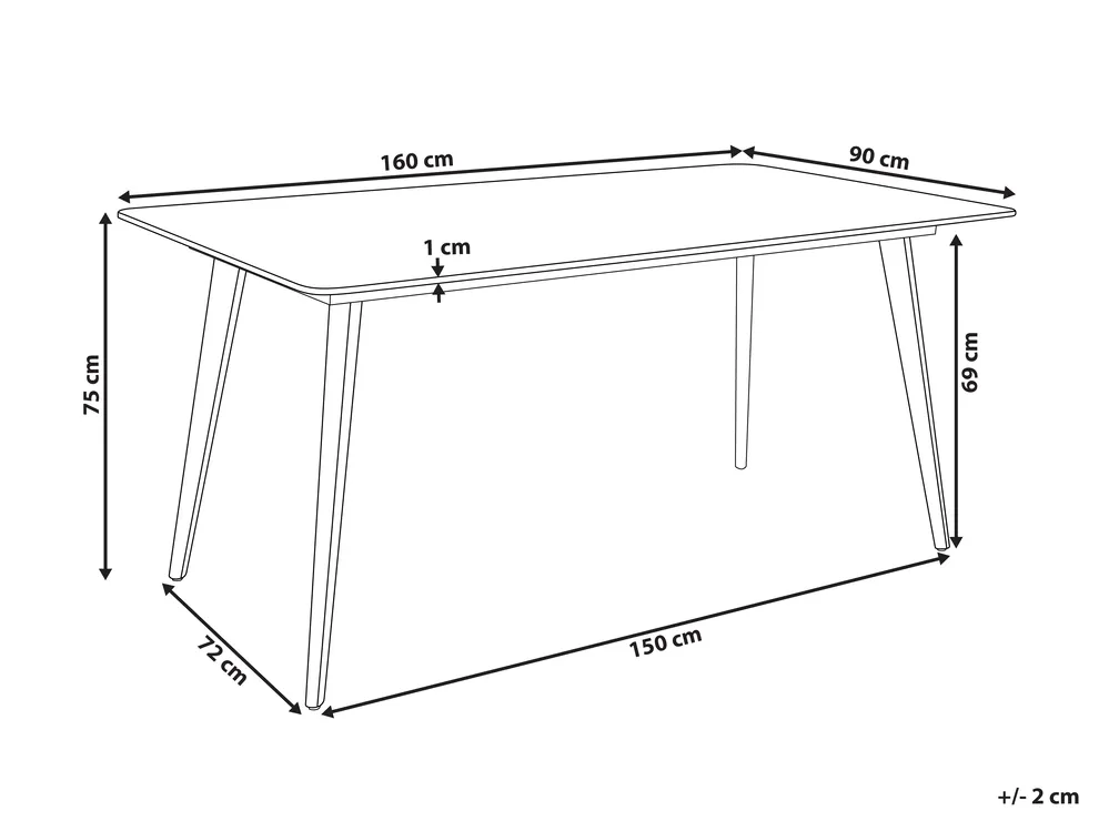Gartentisch RODALLO 160 cm 90 cm Stein Grauer Marmor_1038295
