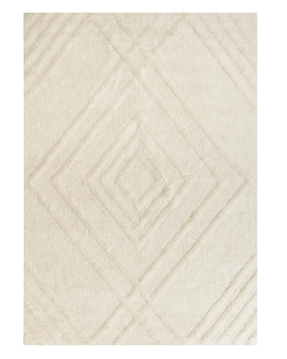 Kindervloerkleed ZIRO  Lichtbeige 140 x 200 cm Katoen