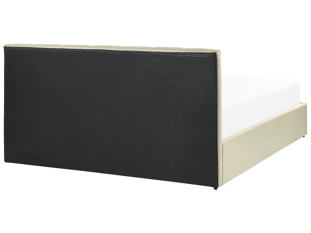 Bett mit Stauraum DREUX Stoff Beige 160 x 200 cm_861173
