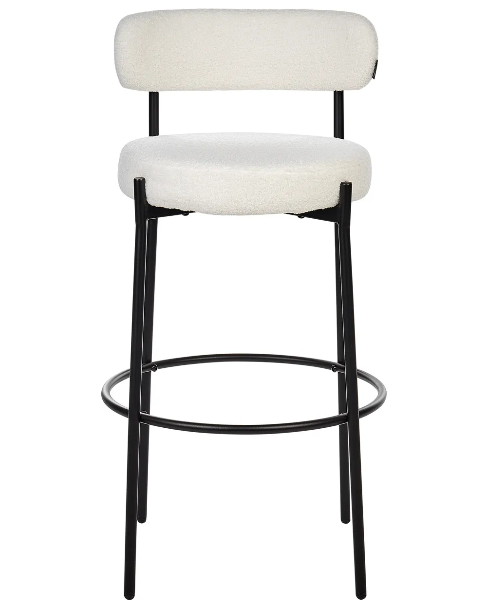 Set mit 2 Barstühlen ALLISON Bouclé Weiß_915904