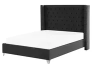 Bed Velvet LUBBON 160 x 200 cm (EU King Size) Black_832364