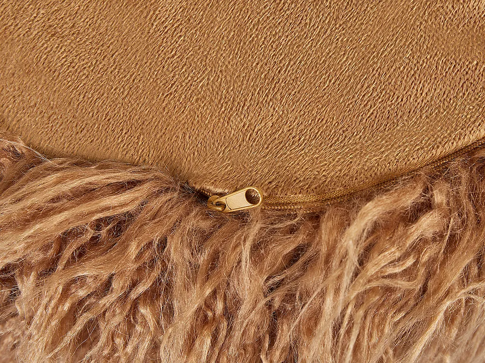 Pouffe TUKKI Faux Fur Brown_938909