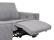 Sofa elektrisch verstellbar 2-Sitzer NUKARI Stoff Grau_999349