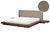 Bett mit Lattenrost Bouclé ZEN 180 x 200 cm Braune Esche