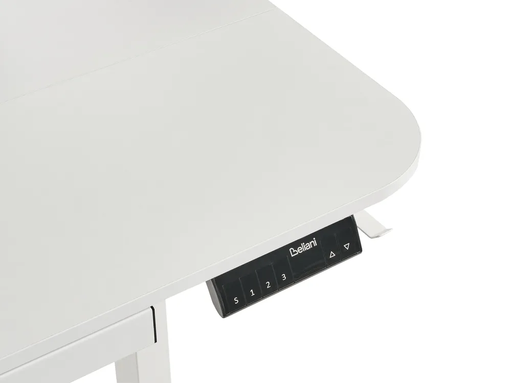 Schreibtisch elektrisch höhenverstellbar WILBANKS 120 cm 60 cm mit USB-Anschluss Weiß_1031128