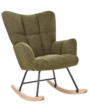 Schaukelsessel OULU Bouclé Dunkelgrün_914741