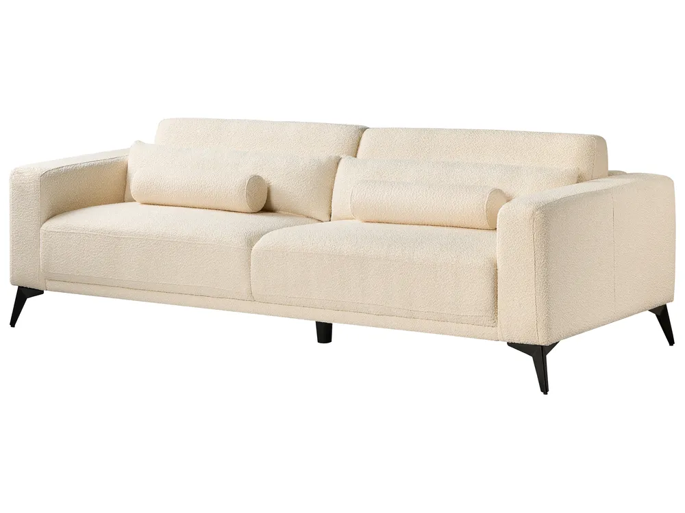 Sofa 3-Sitzer ANGE Bouclé Cremeweiß_941393