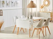 Ausziehbarer Esstisch MEDIO Weiß 120/155 cm 80 cm_808660