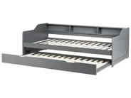 Ausziehbett Kiefernholz EDERN 90 x 200 cm Grau_945969
